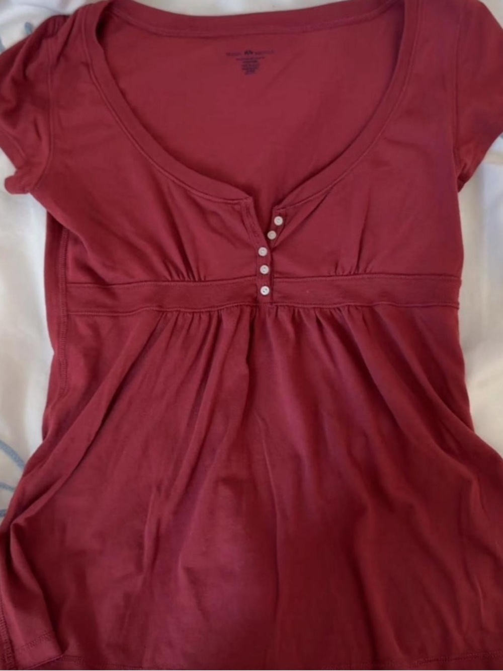 Brandy Melville Short Sleeve Baby Doll Button Up